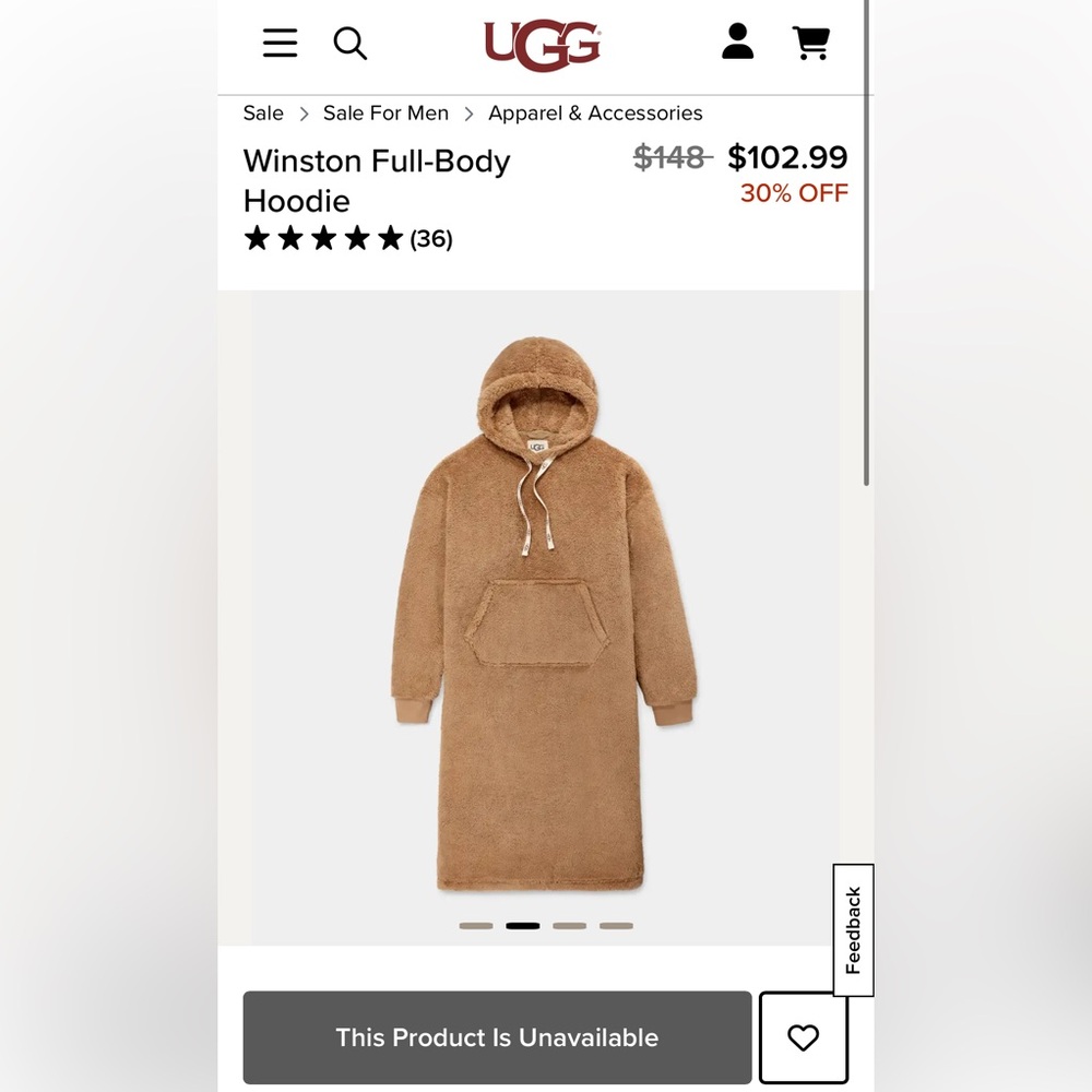 New UGG Winston full-body fleece hoodie